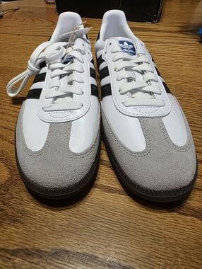 adidas Samba OGWhite / Gray / Black Classic Sneakers Size 7.5m/9w NEW